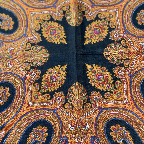 Vintage Yves Saint Laurent Wool & Silk Blanket Scarf Shawl Wrap - Picture 5 of 14